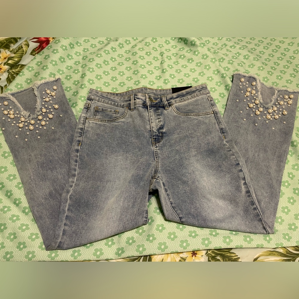 Joseph Ribkoff Blue Cropped Jeans - Picture 2 of 8